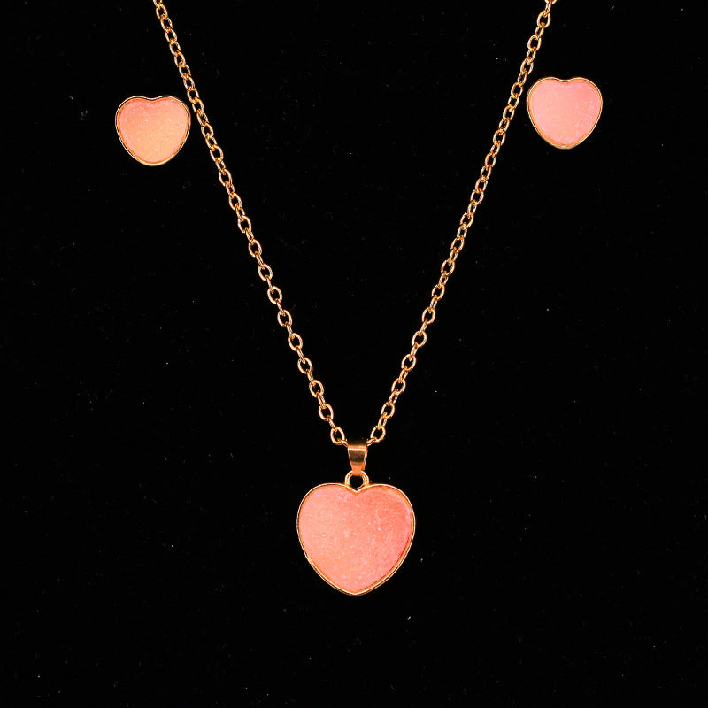 Venta al por mayor Candy Ombre Aleación Aretes Conjunto De Joyas