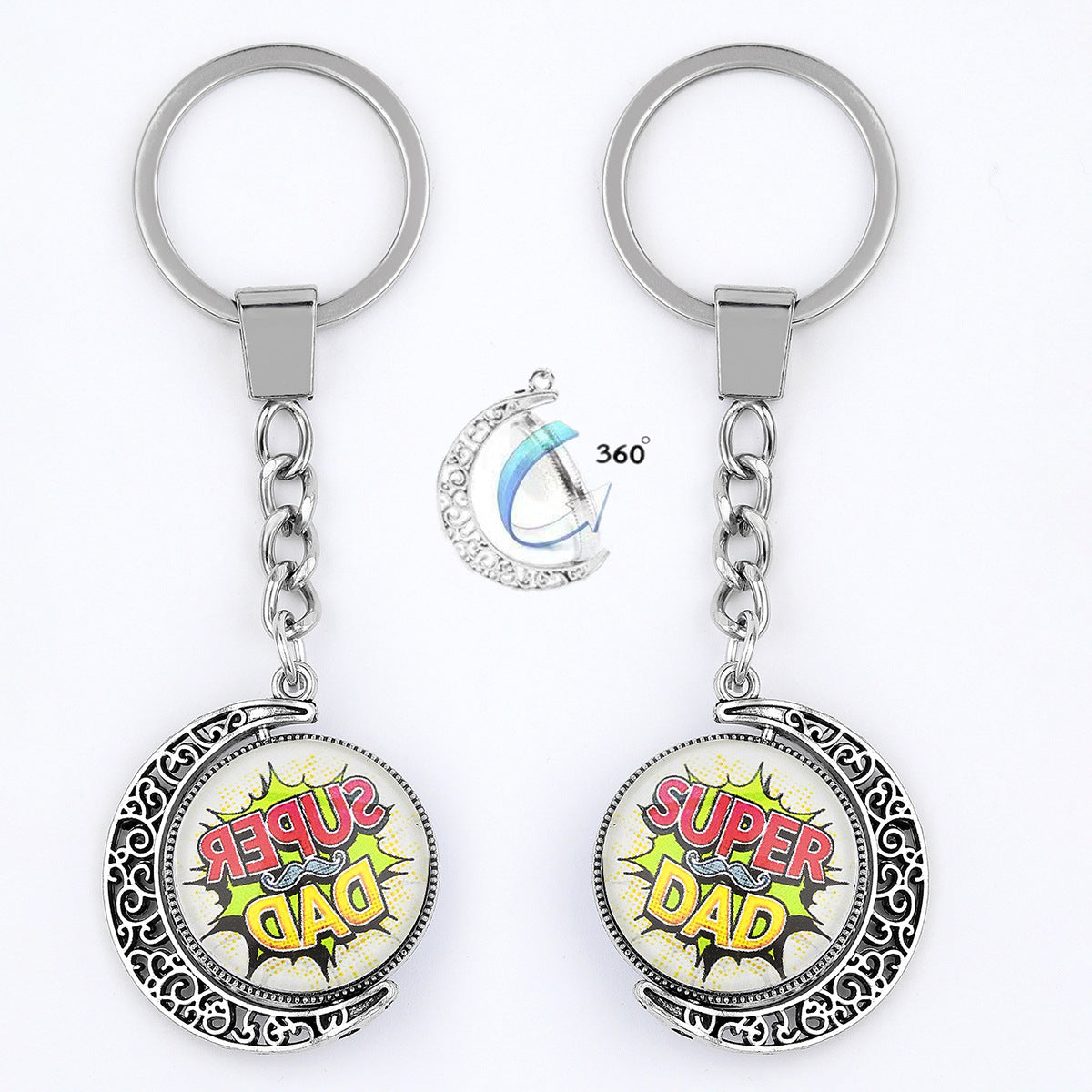 Keychanes de metal rotatables del Día del Padre al por mayor