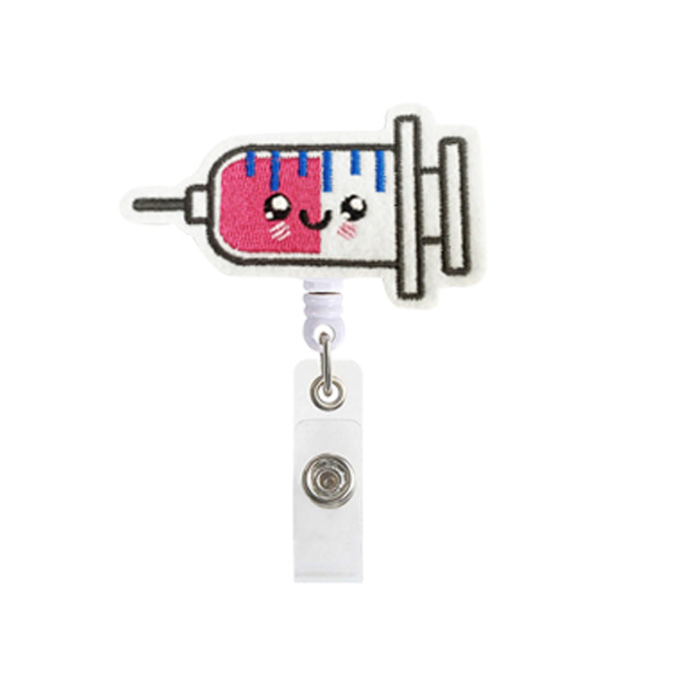 Mayor de tela de fieltro bordado de ABS ABS Doctor retráctil