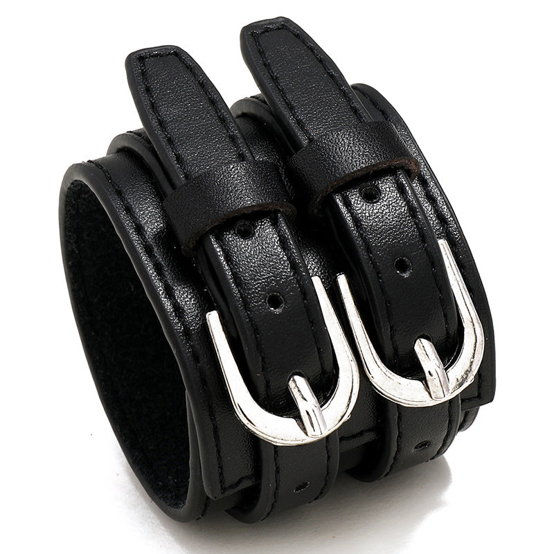 Wholesale Wirepunk Men's Leather Bracelet