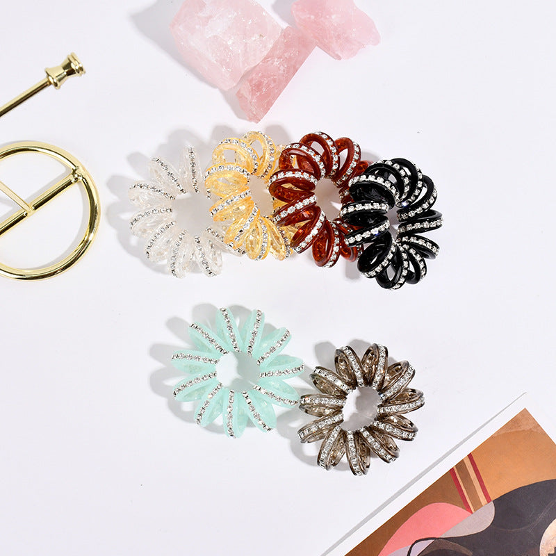 Wholesale Candy Color Telephone Line Plastic Hair Scrunchies