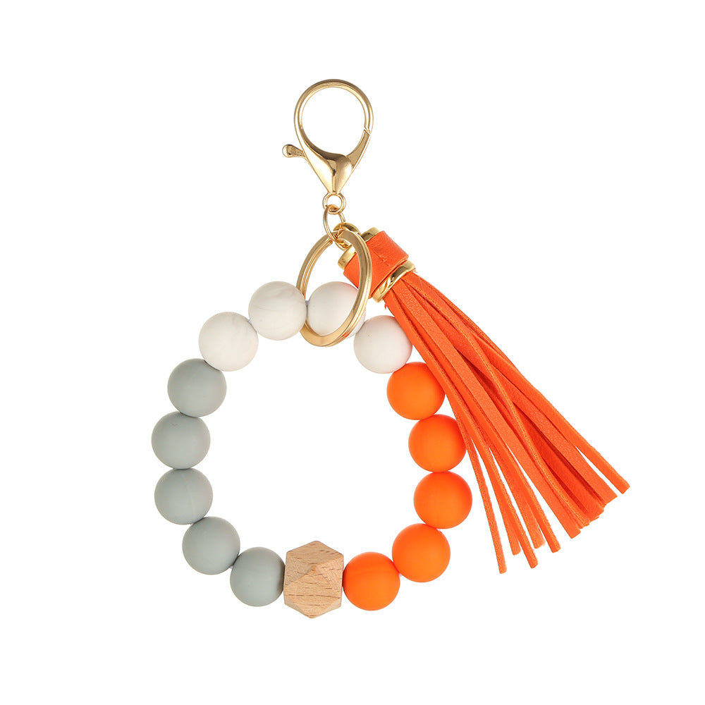Wholesale Gradient Color Bracelet Silicone Keychain