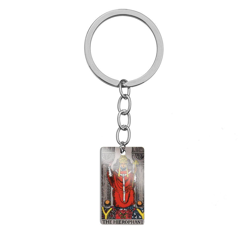 Wholesale Tarot Color Printing Stainless Steel Keychain
