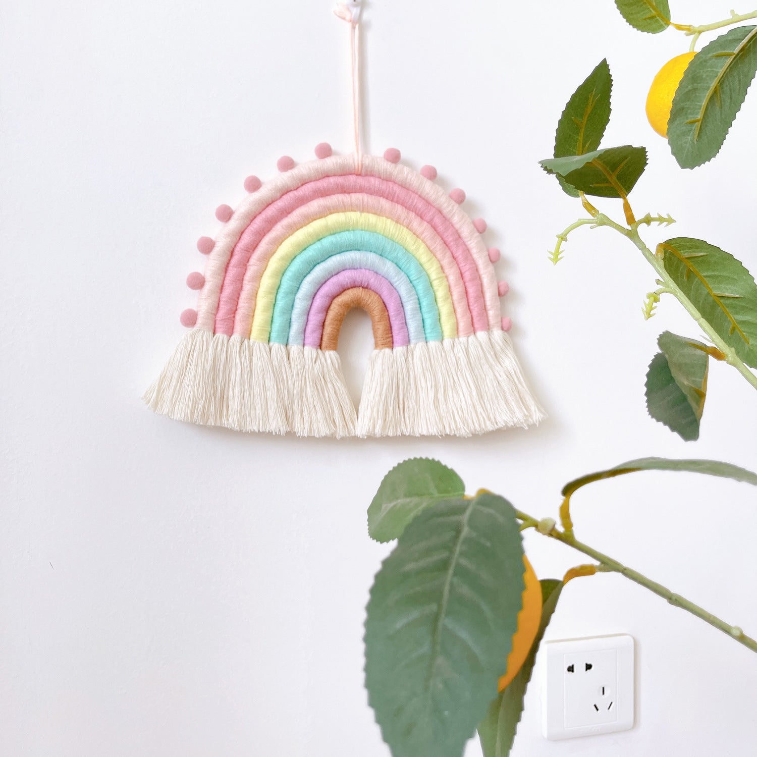 Wholesale Cotton Rope Woven Rainbow Hanging Wall Decoration