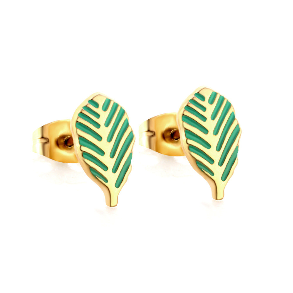 Wholesale Drip Stainless Steel Ear Studs Earrings