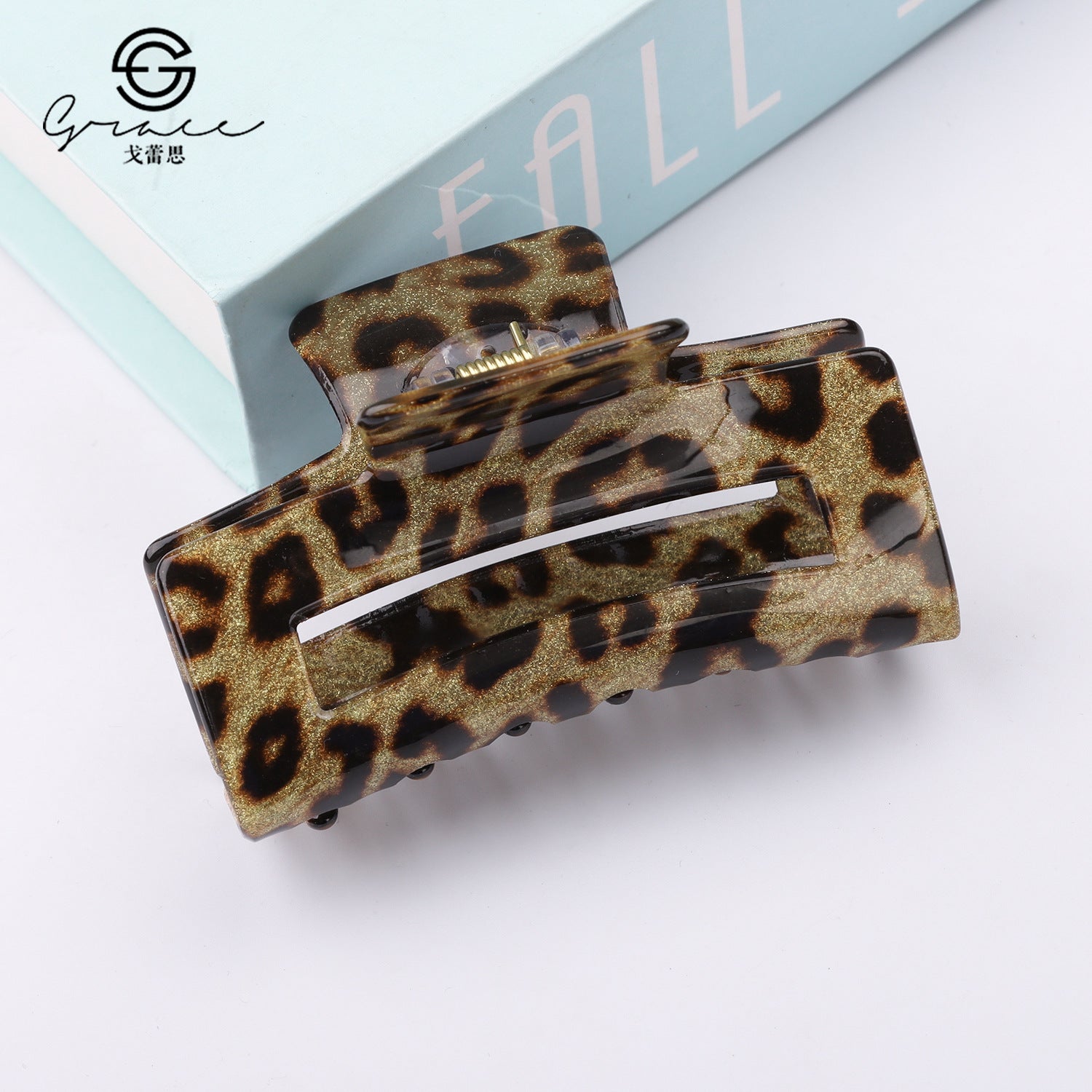 Wholesale Imitation Acetate Leopard Print Grab Clip
