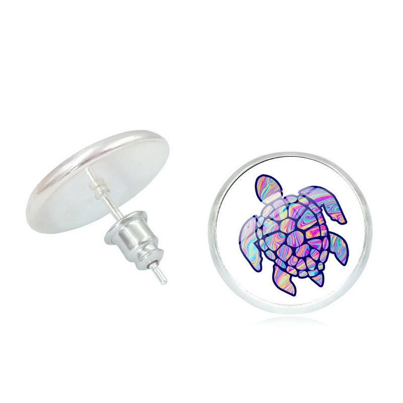 Wholesale Color Sea Turtle Premium Sense Alloy Earrings