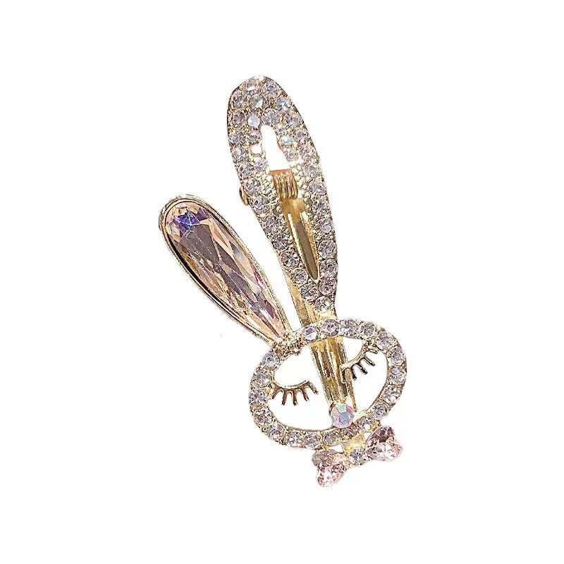 Wholesale Rabbit Carrot Rhinestone Alloy Hair Clips