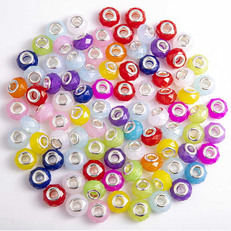 Wholesale 200PCS/Pack 14mm Acrylic Jelly Large Hole Beads Beads