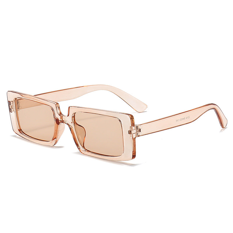 Gafas de sol de PC de color transparente de marco cuadrado al por mayor