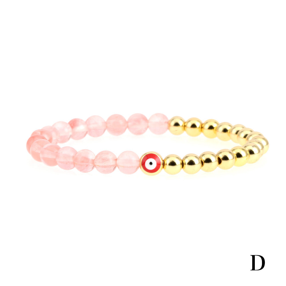 Wholesale Jewelry Devil's Eye Black Onyx Stone Copper Beaded Bracelets