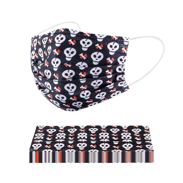 Wholesale 10pcs Halloween Disposable Masks with Meltblown Funny  Non-woven Fabric Face Masks