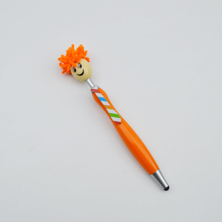 Bolígrafo plástico al por mayor del regalo de la cabeza de la muñeca
