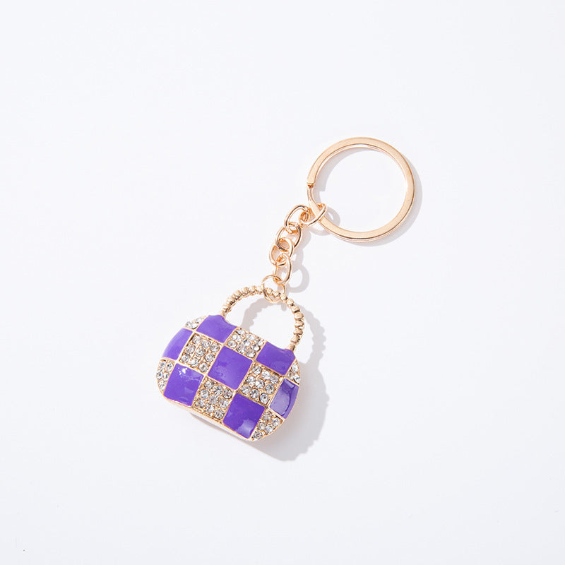 Wholesale Alloy Diamond Bag Keychain