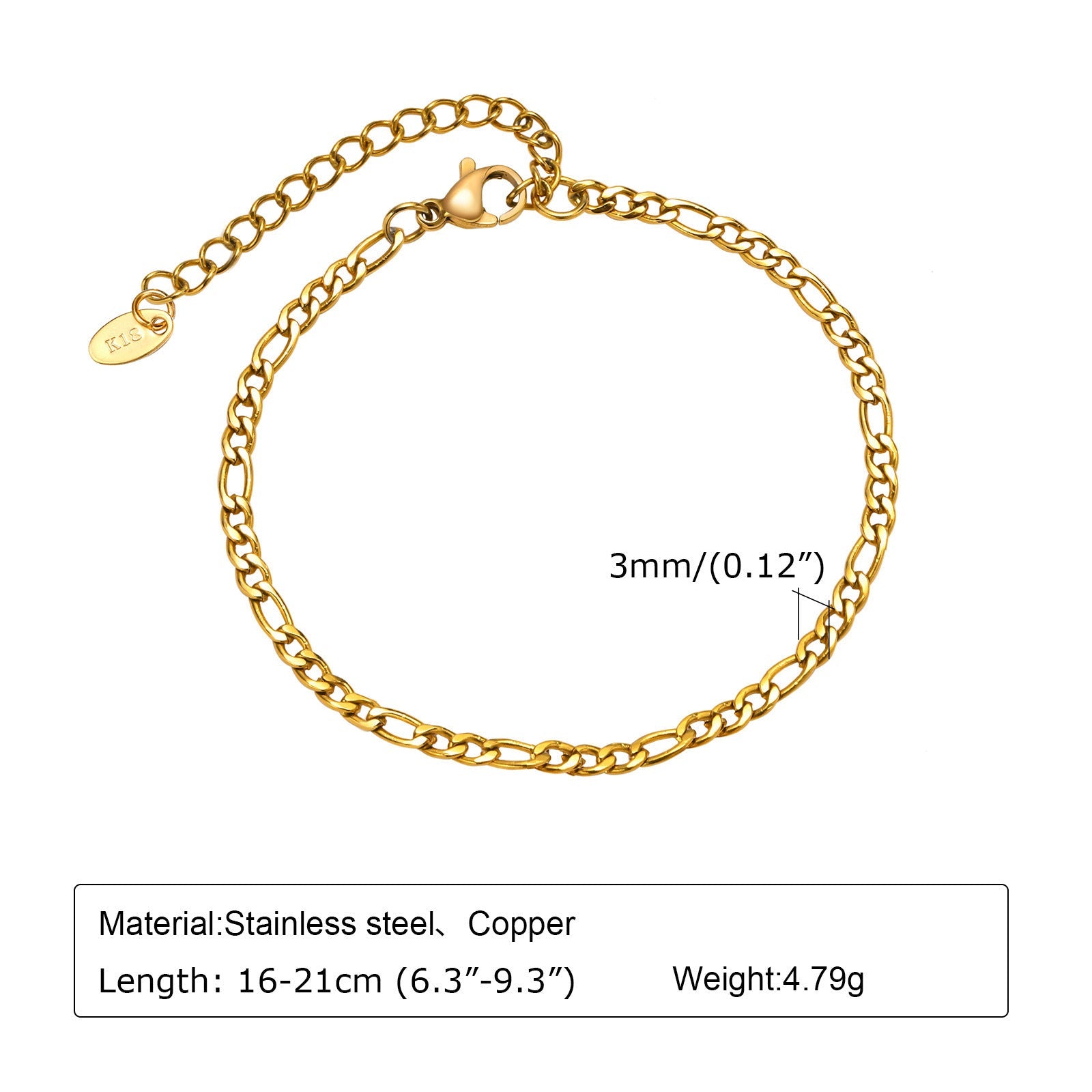 Wholesale Stainless Steel Gold Stacking Bracelet