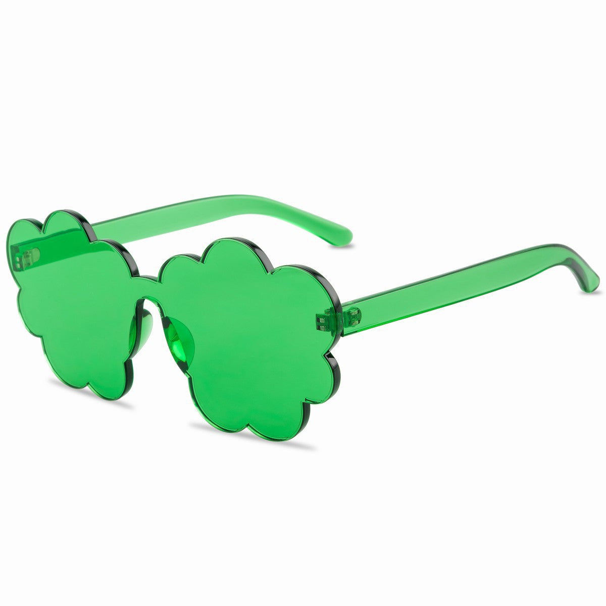 Wholesale Candy Colored Flower Frameless PC Sunglasses