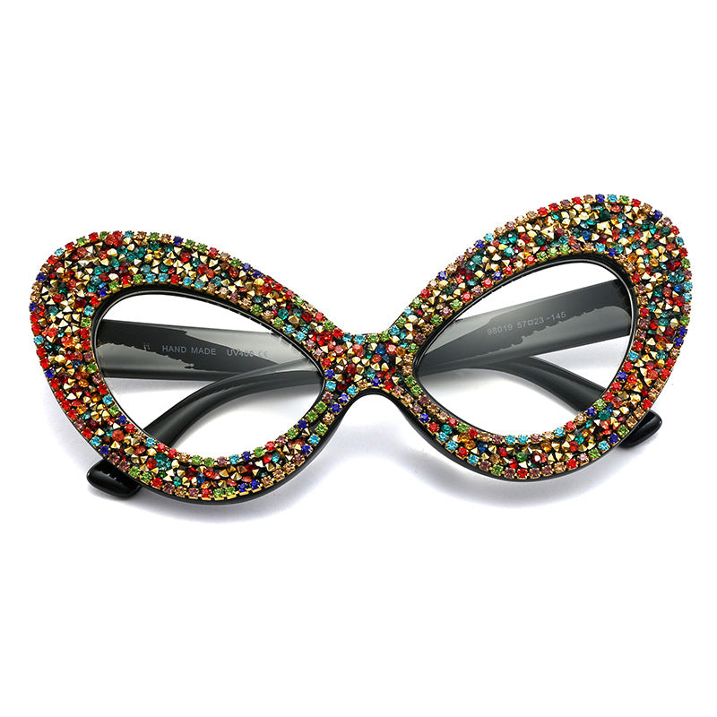 Wholesale PC Rhinestone Butterfly Frame Female Sunglasses