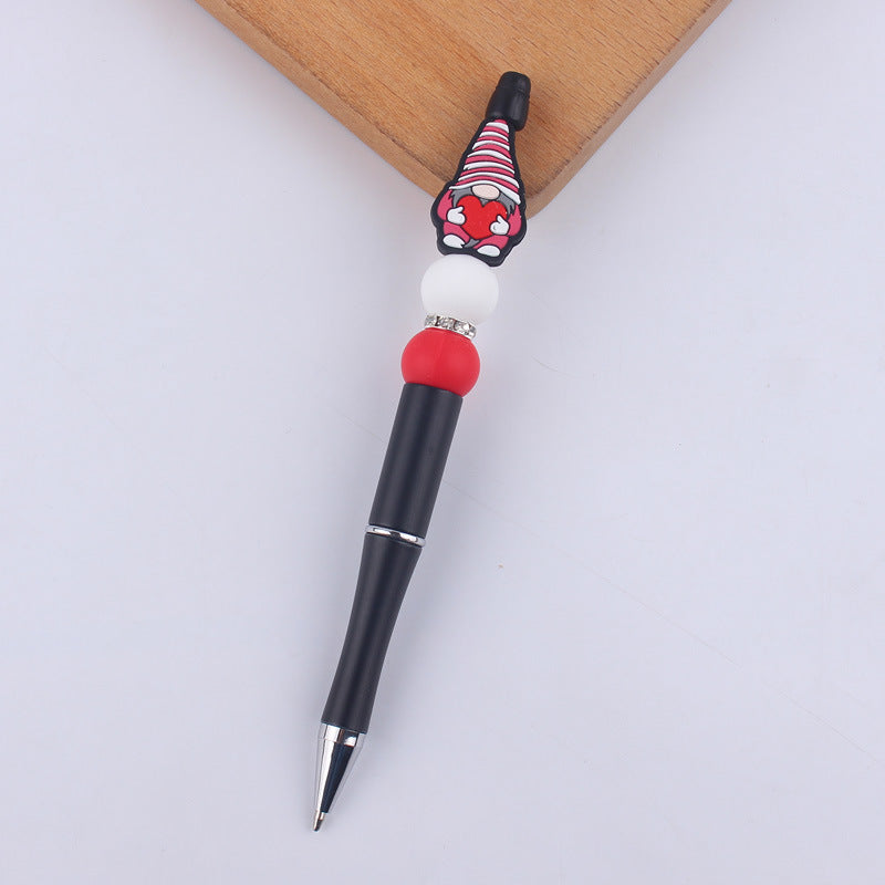 Wholesale Cartoon Christmas Silicone Handmade Plastic Beaded Pen