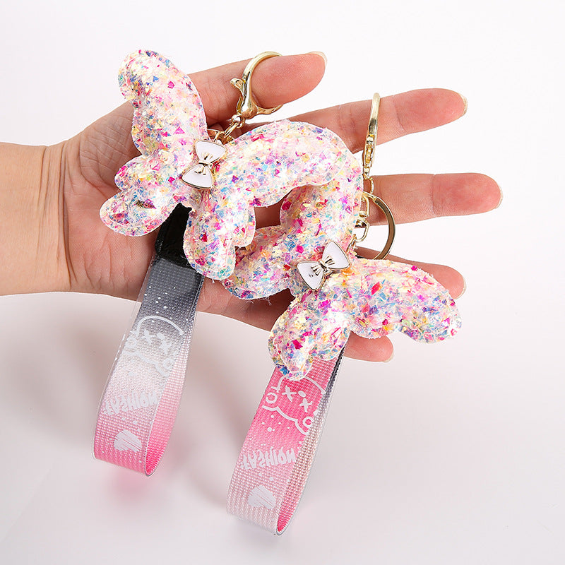 Wholesale Sequin Butterfly Keychain