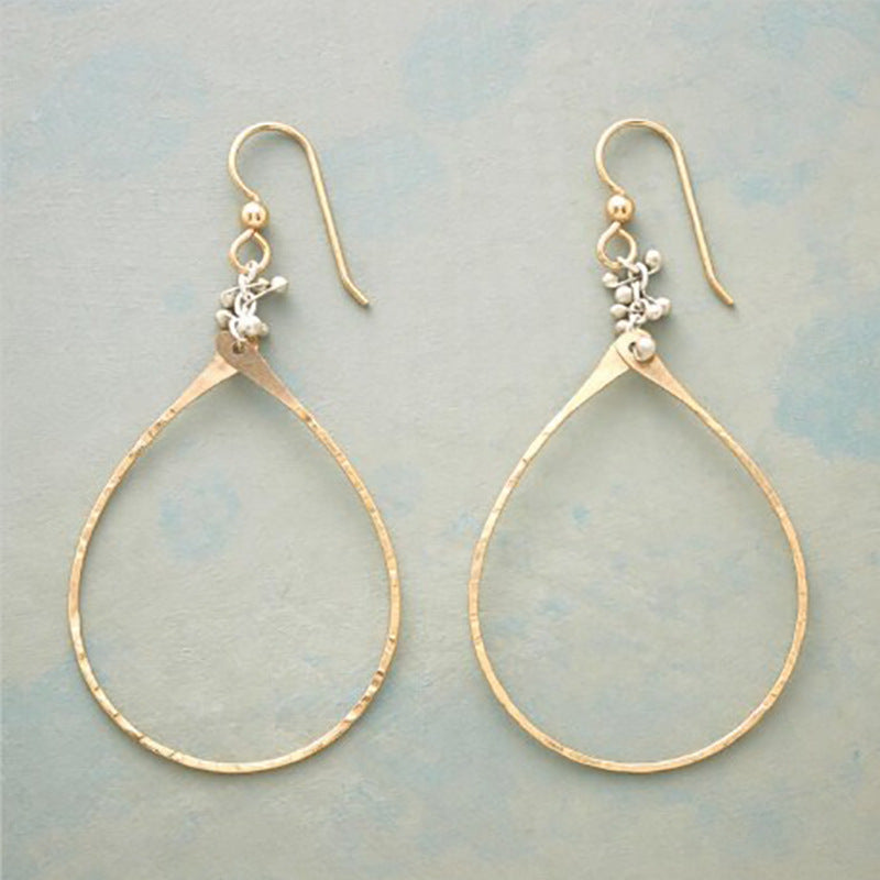 Wholesale Statemente Green Turquoise Metal Earrings