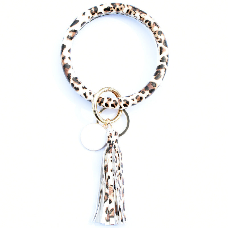 Wholesale PU Tassel Pendant Bracelet Key Chain