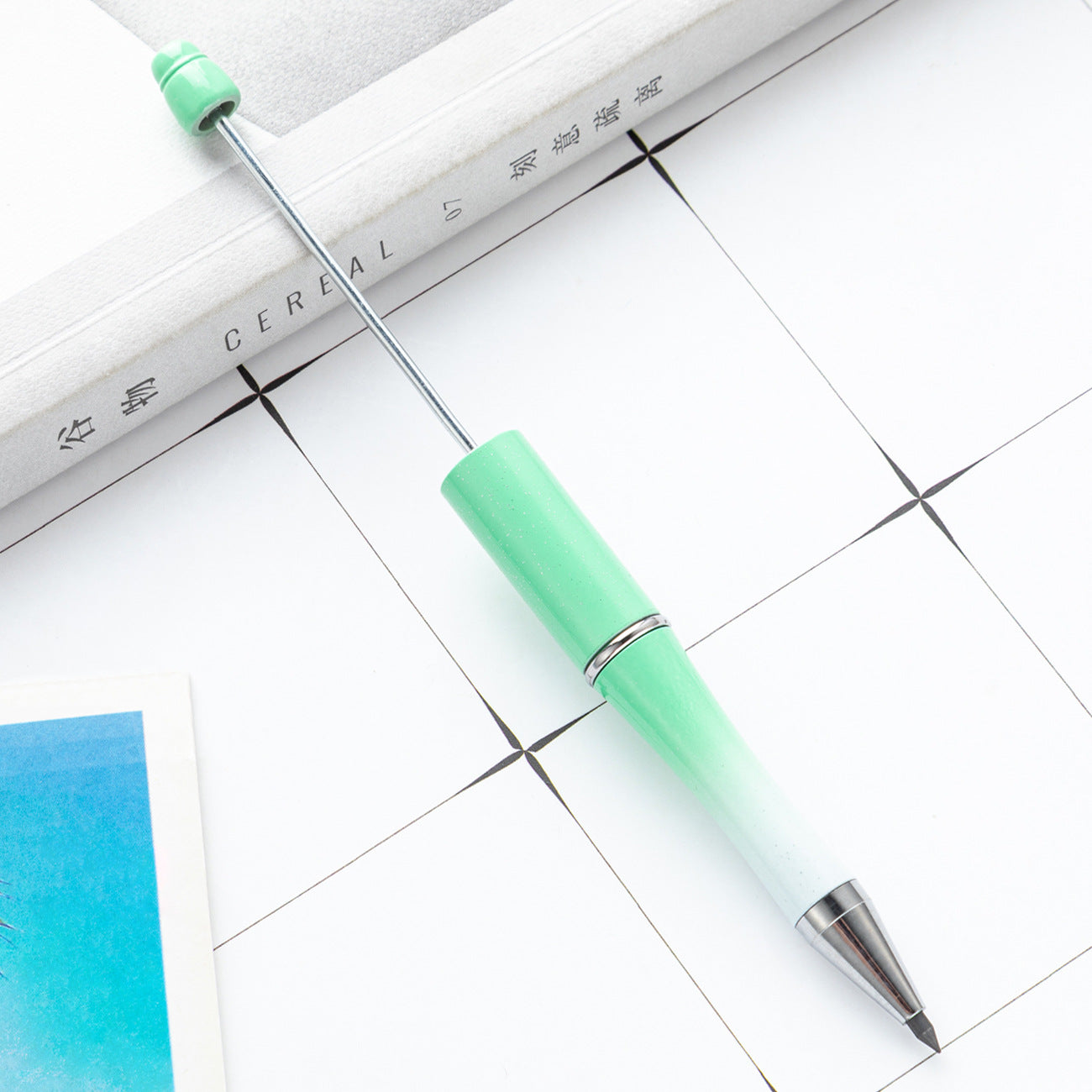 Wholesale 100pcs Plastic Beaded Pencil No Sharpening No Ink Continuous Writing Pencil