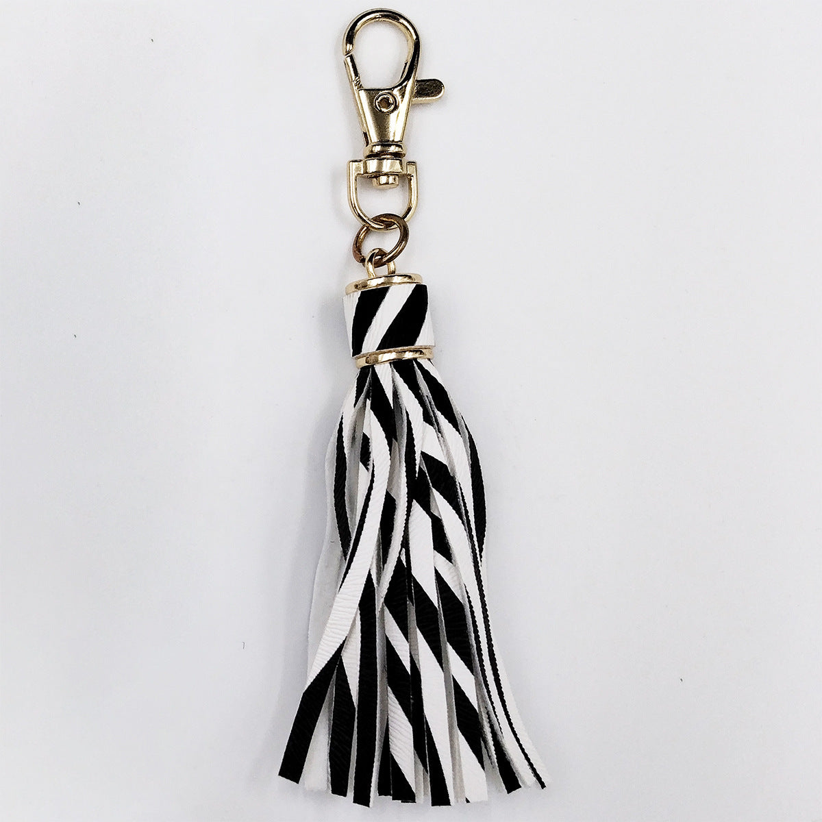 Llavero al por mayor de la borla del cuero del modelo de la vaca del leopardo de la PU