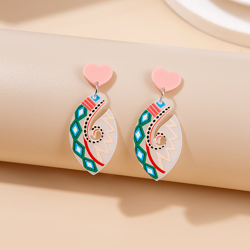 Joyas al por mayor Cute Doll Cartoon Acrílico Pendientes