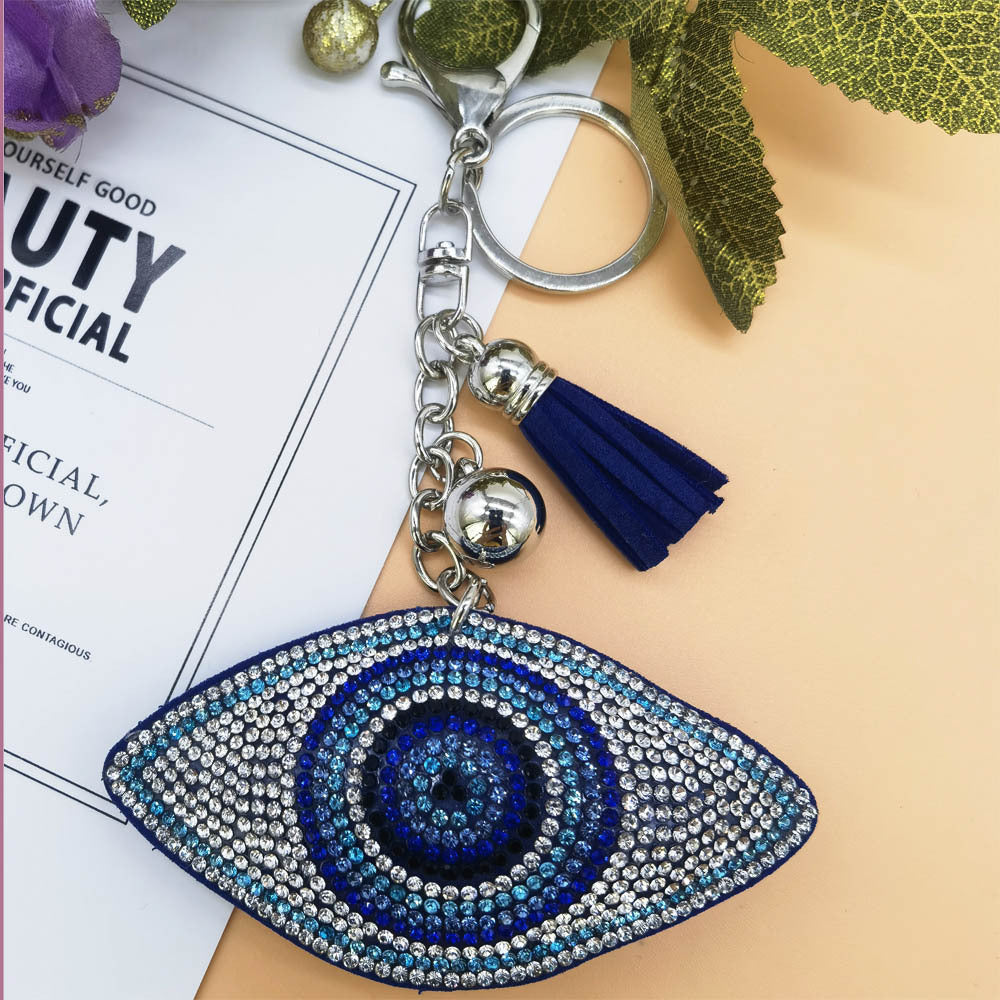 Wholesale Rhinestone Diamond Devil Eye Keychain