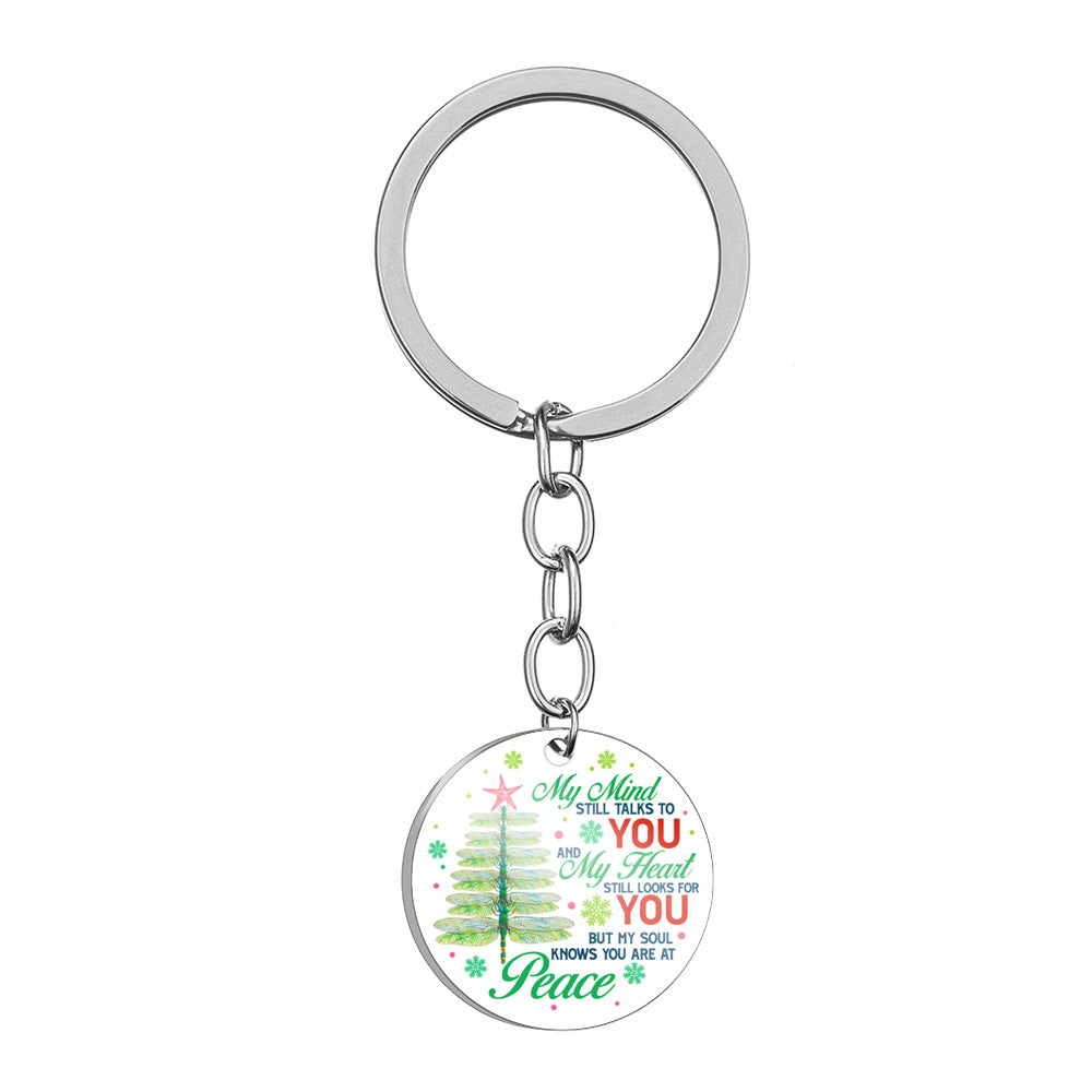 Llavero de corazón de pétal rosa de acero inoxidable al por mayor