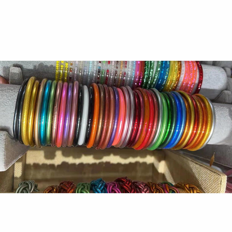 Wholesale Shiny Gold Silicone Bracelets