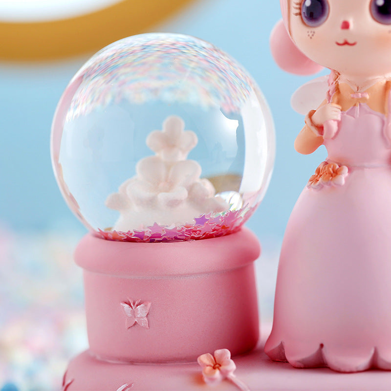 Decoración de escritorio de resina creativa de hadas de flores al por mayor