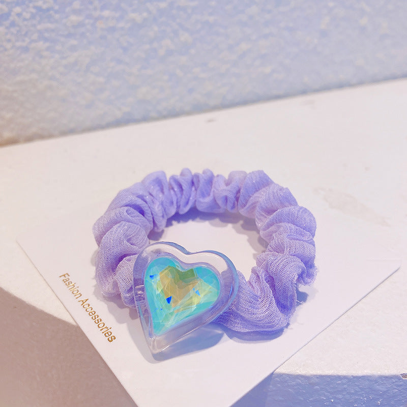 Wholesale Love Rhinestone Fabric Hair Tie