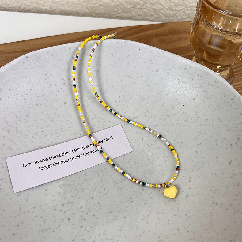 Wholesale Heart Plastic Beaded Necklaces
