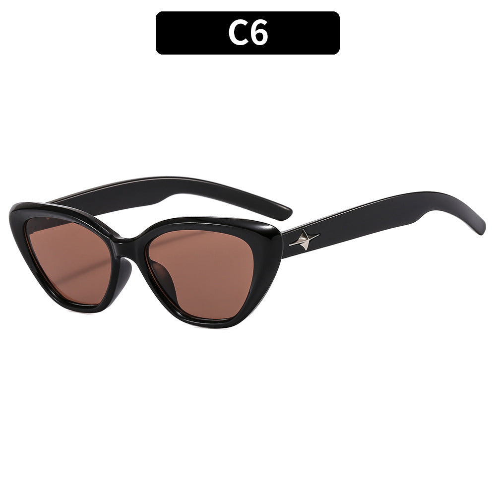 Wholesale PC Small Frame Cat's Eye UV Resistant Sunglasses