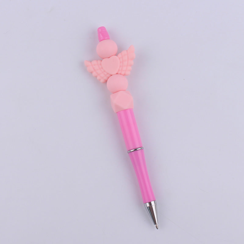 Wholesale Beadable Pens Handmade Angel Silicone Beaded Ballpoint Pen