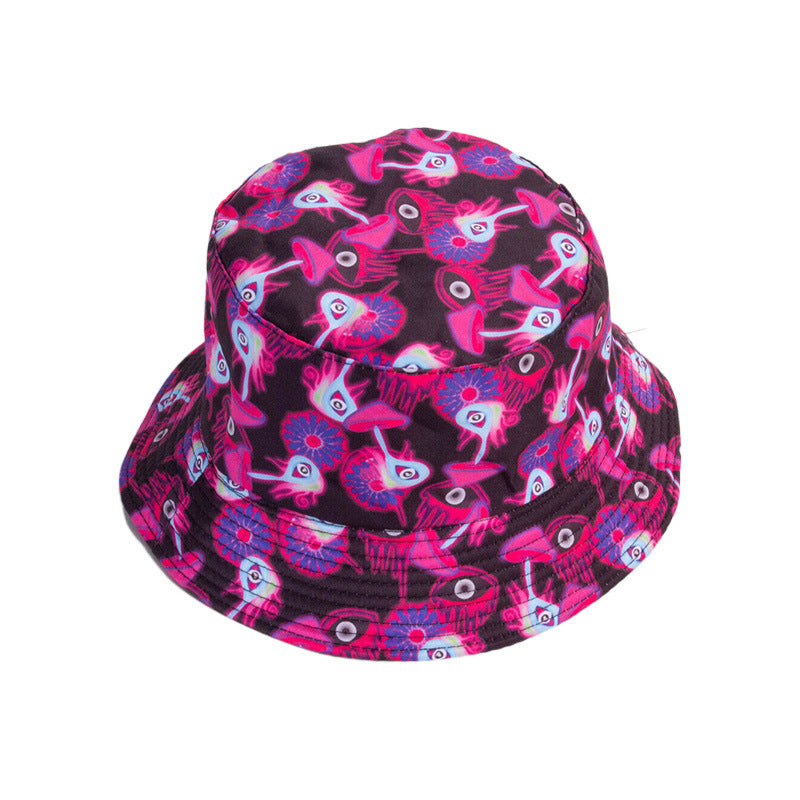 Venta al por mayor Tie Dye sombrero de cubo de poliéster de doble cara