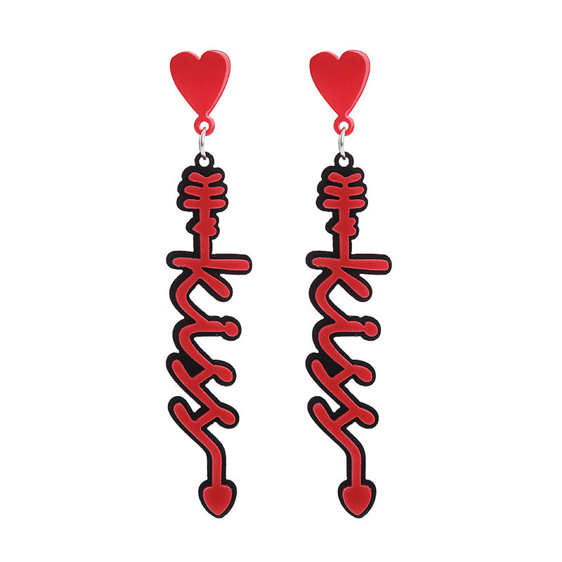 Wholesale Valentine's Day Acrylic Hearts Earrings