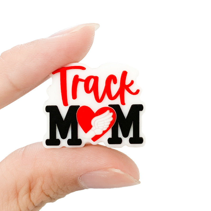 Cuentas de silicona de dibujos animados de alfabeto al por mayor 10pCs