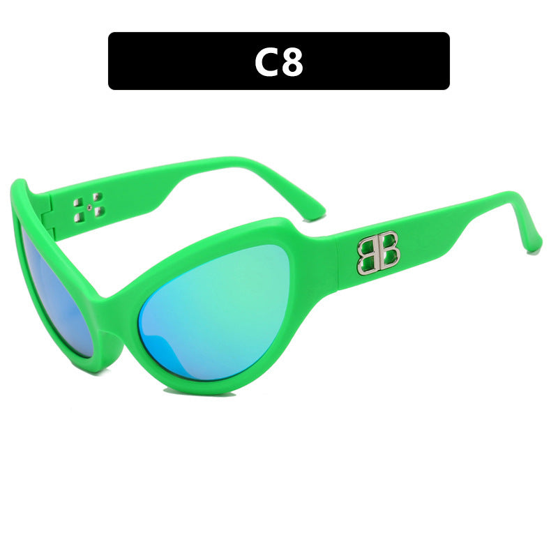 Wholesale PC Futuristic Alphabet B Ladies Sunglasses