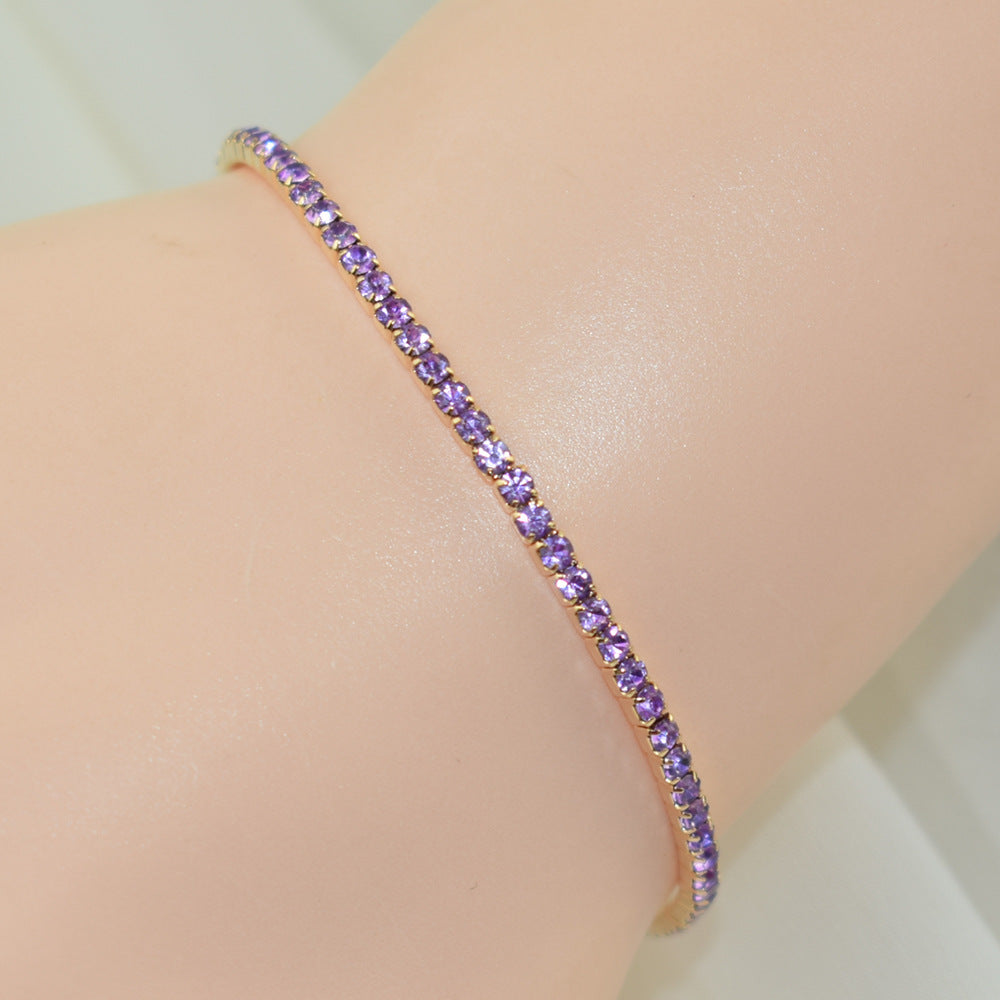 Wholesale 10Pcs/Pack Color Zircon Rhinestone Bracelet