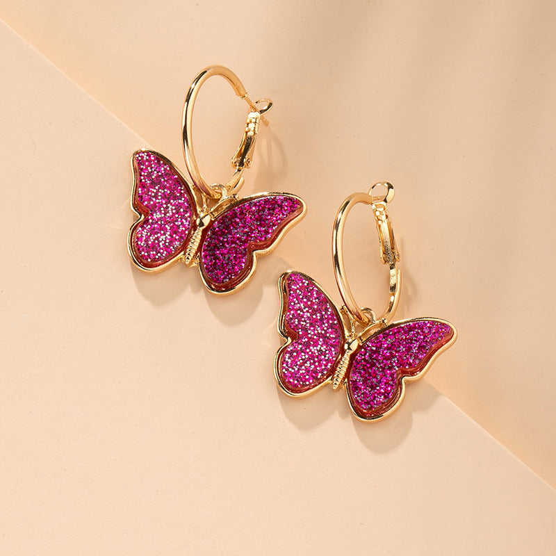 Wholesale Butterfly Alloy Ear Studs
