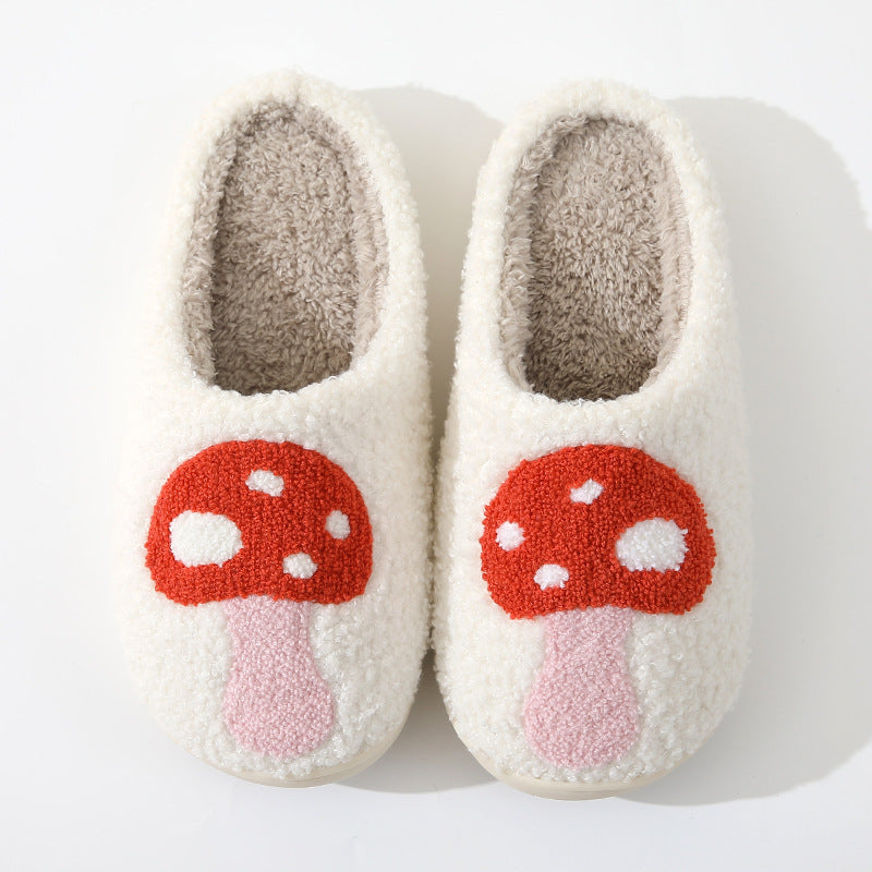 Wholesale Mushroom Warm Winter Soft Bottom Thick Non-slip Cotton Slippers
