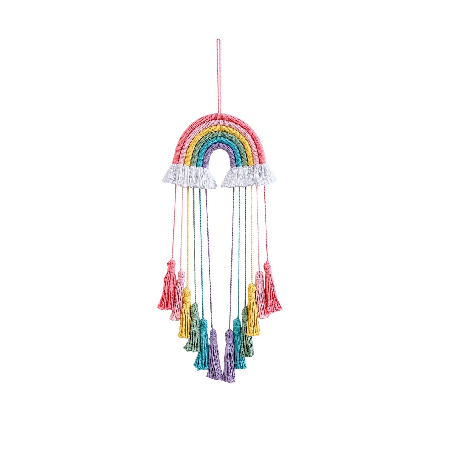 Wholesale Cotton Rope Woven Rainbow Tassel Hanging Ornament