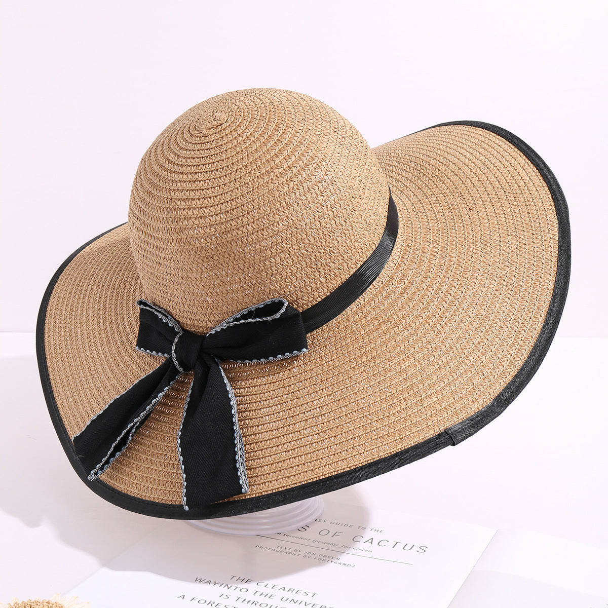 Wholesale Straw Woven Summer New Round Top Sunscreen Fisherman Hat 10pcs