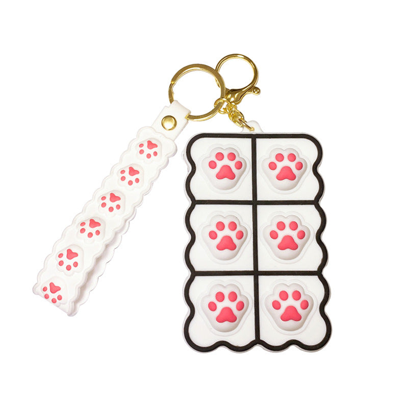 Llavero de monedera de monedera de palma de silicona de silicona al por mayor