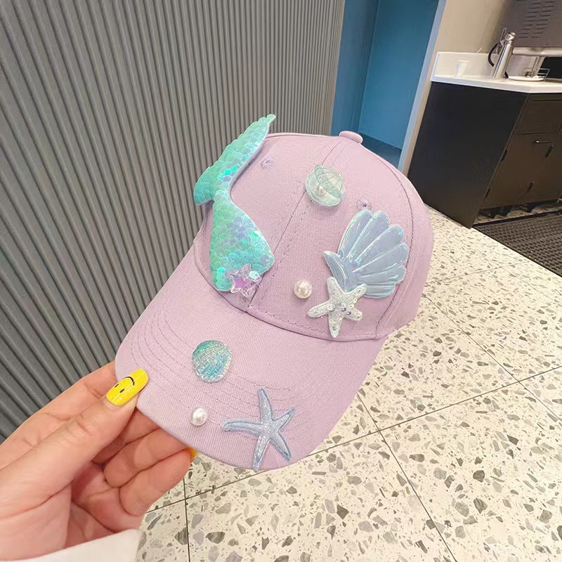 Wholesale Kids Cotton Mermaid Tail Baseball Cap