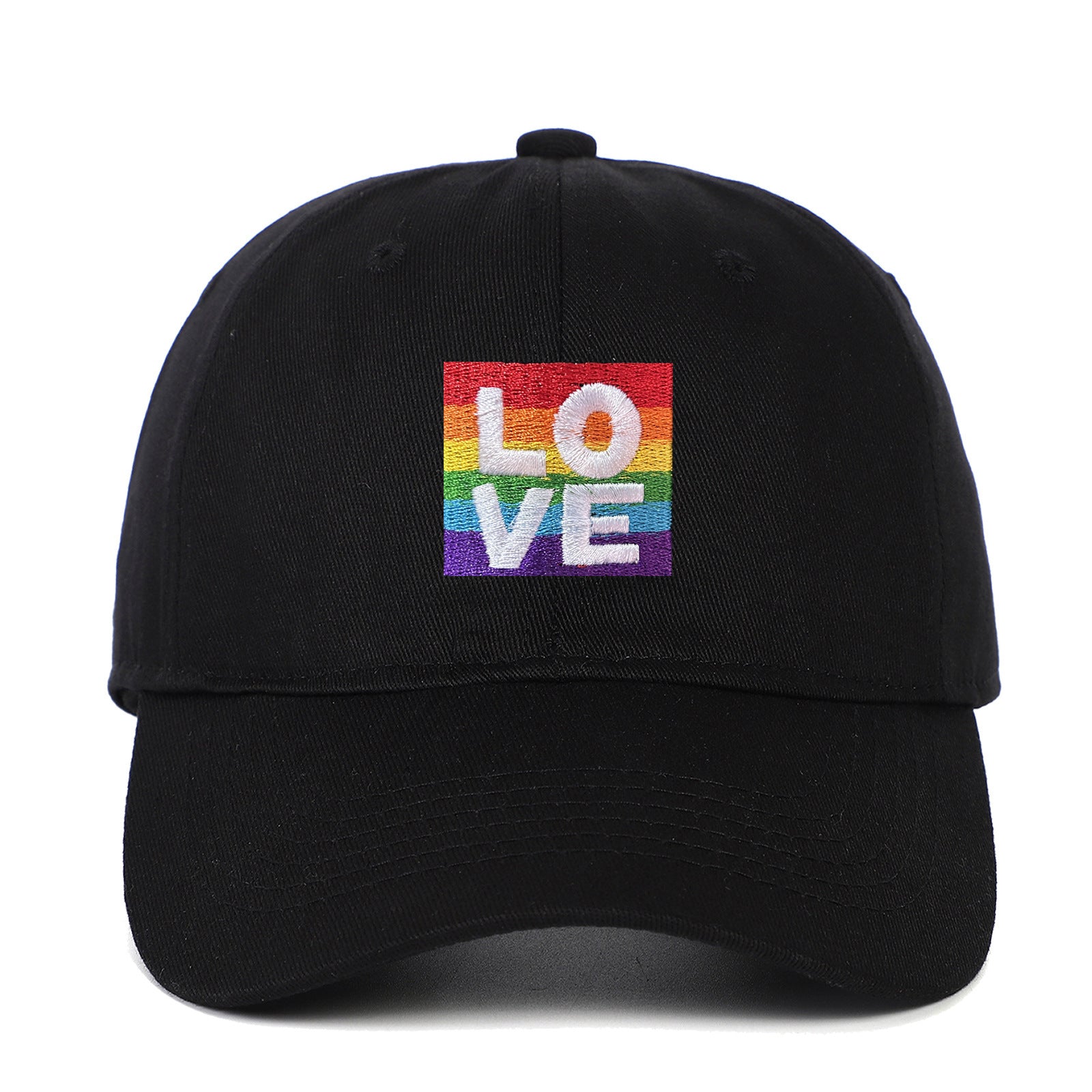 Wholesale LOVE Letters Embroidered Cotton Plain Black Baseball Hat