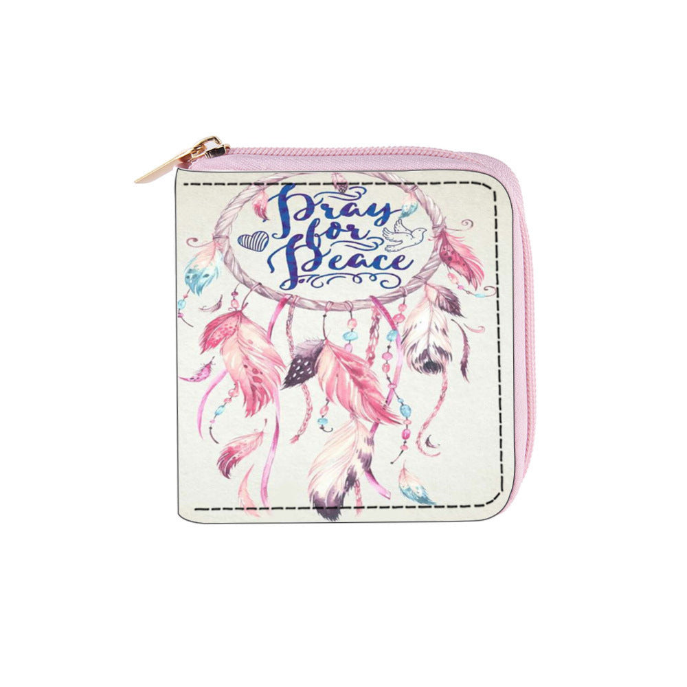 Billetera Con Cremallera De Pluma Corta PU al por mayor