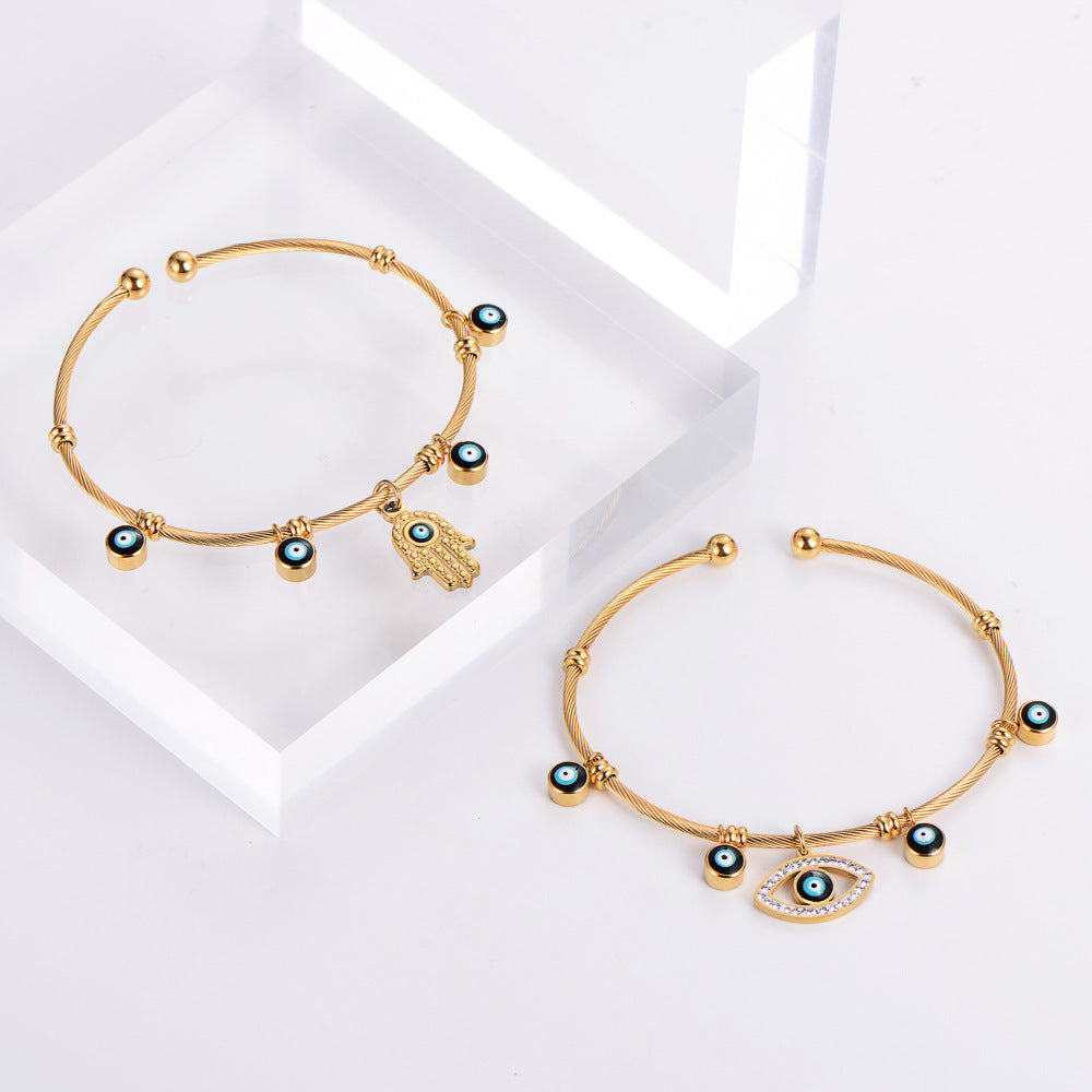 Pulsera De Acero Inoxidable Ojo De Diablo al por mayor